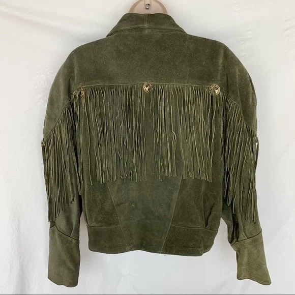 VINTAGE LEARSI Western Fringe Leather Jacket - Picture 3 of 6